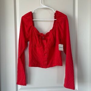 NWT Free People Ladybug Long Sleeve Top, Size L